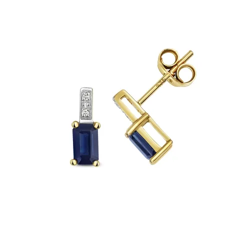 Diamond and Sapphire Earrings